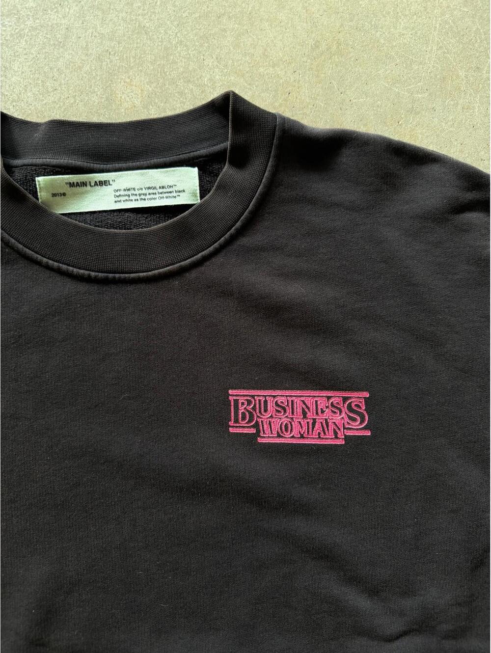 Off White Business Women Sweatshirt Sz L/XL - Picture 2 of 6